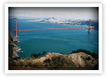 San Francisco and the Golden Gate Bridge view from the Marin Headlands